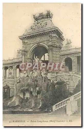 Cartes postales Marseille Palais Longchamp Motif Central