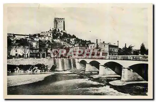 Cartes postales Crest Drome Vue centrale Le Quai et le Pont