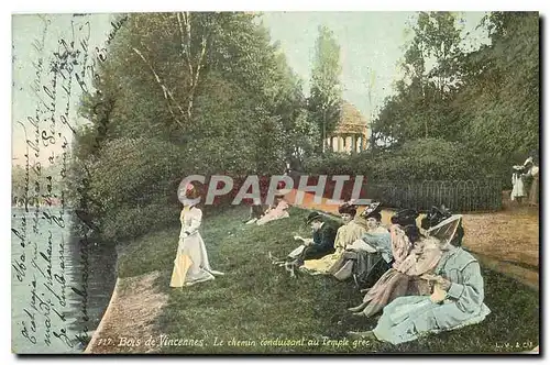 Cartes postales Bois de Vincennes Le Chemin conduisant au Temple grex