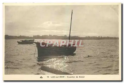 Cartes postales Luc sur Mer Coucher de Soleil