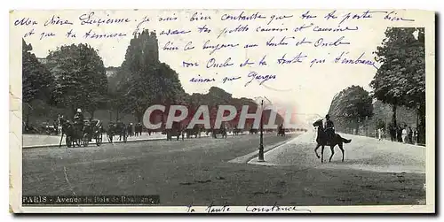 Cartes postales Paris Avenue du Bois de Boulogne