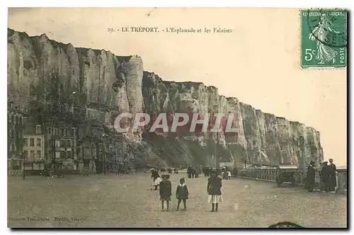 Ansichtskarte AK Le Treport l'Esplanade et les Falaises