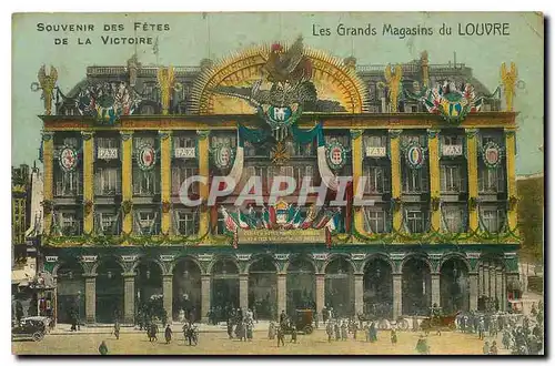 Ansichtskarte AK Souvenir des Fetes de la Victoire les grands Magasins du Louvre Coq