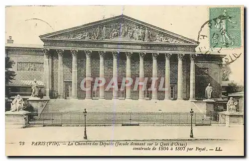 Ansichtskarte AK Paris La Chambre des deputes facade donnant sur le Quai d'Orsay