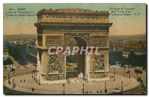 Ansichtskarte AK Paris l'Arc de Triomphe et la Tombe du Soldat Inconnu