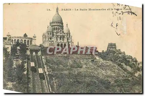 Cartes postales Paris La Butte Montmartre et le Sacre Coeur