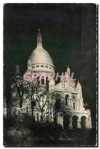 Cartes postales Paris la Nuit Le Sacre Coeur