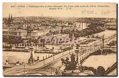 Ansichtskarte AK Paris Panorama vers le Pont Alexandre III