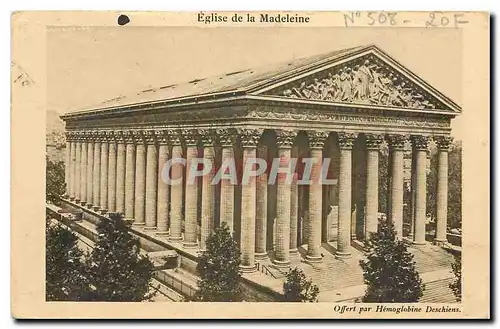 Cartes postales Eglise de la Madeleine Paris