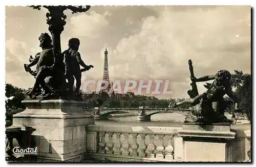 Ansichtskarte AK Paris Vue sur le Pont Alexandre III Tour Eiffel