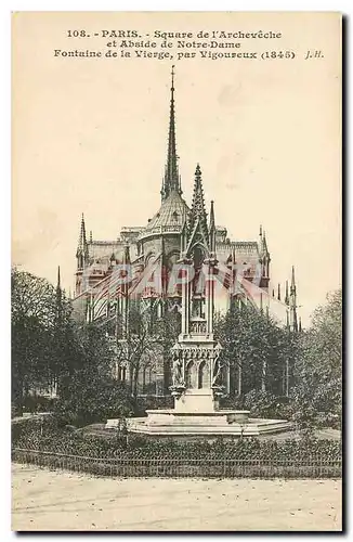 Ansichtskarte AK Paris Square de l'Archeveche et Abside de Notre Dame