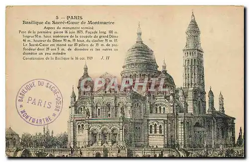 Cartes postales Paris Basilique du Sacre coeur de Montmartre