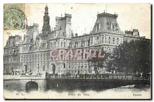 Cartes postales Paris Hotel de Ville