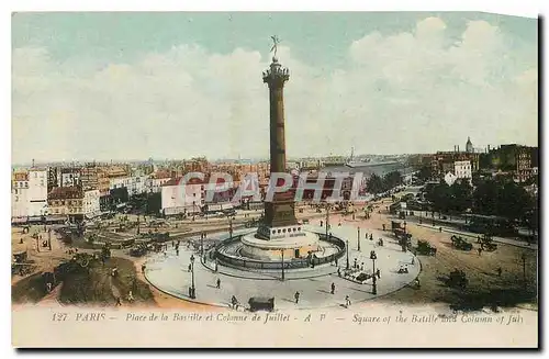 Cartes postales Paris Place de la Bastille et Colonne de Juillet