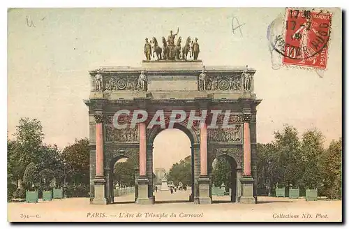 Cartes postales Paris l'Arc de Triomphe du Carrousel