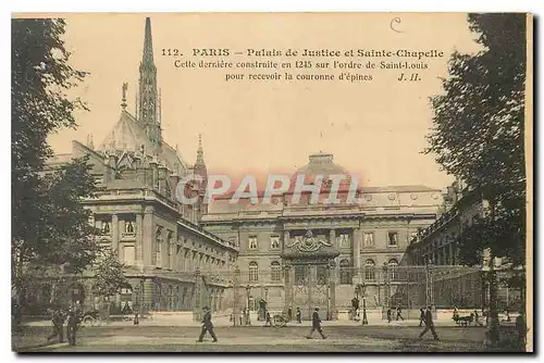 Cartes postales Paris Palais de Justice et Sainte Chapelle