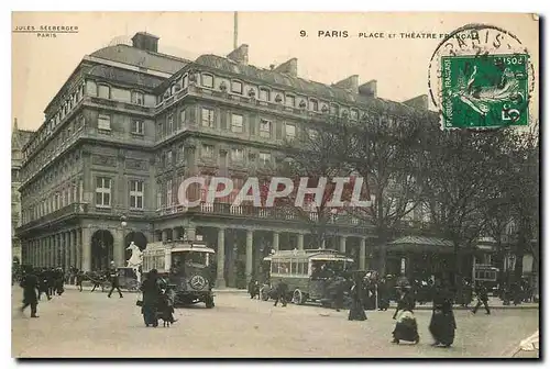 Cartes postales Paris Place et Theatre Fran�ais