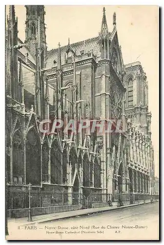 Cartes postales Paris Notre Dame cote Nord Rue du Cloitre Notre Dame