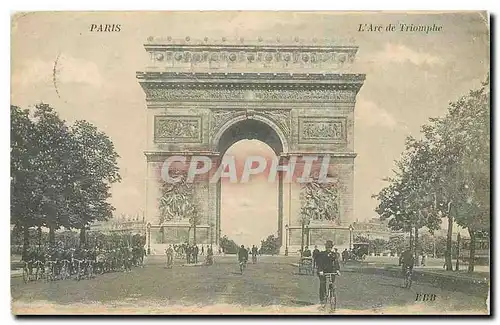 Ansichtskarte AK Paris l'Arc de Triomphe Velo Cycle