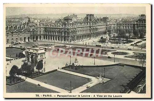 Cartes postales Paris Perspective sur le Louvre