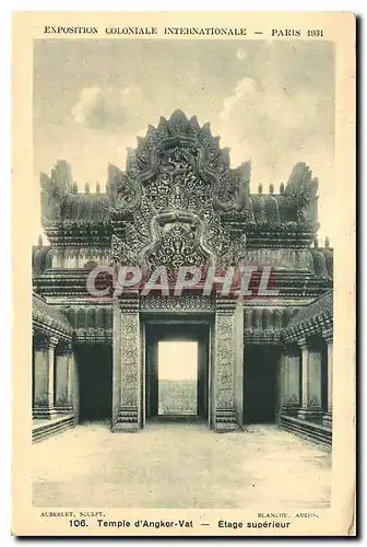 Cartes postales Paris Temple d'Angkor Vat Etage superieur Exposition coloniale internationale