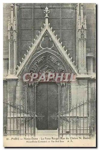 Cartes postales Paris Notre Dame La Porte Rouge Rue du Cloitre N Dame