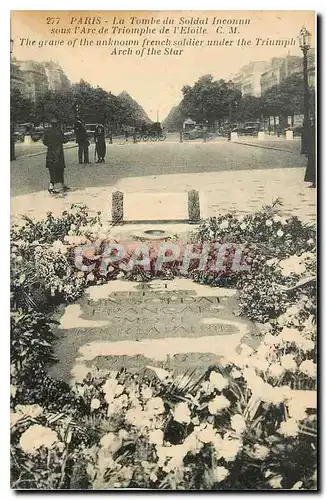 Cartes postales Paris La Tombe du Soldat Inconnu sous l'Arc de Triomphe de l'Etoile