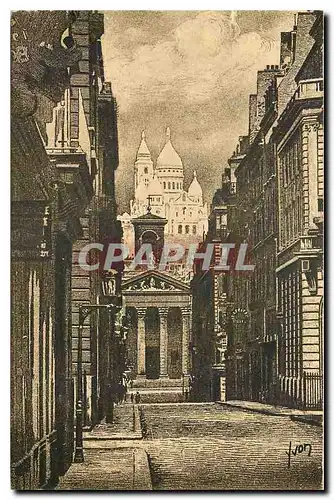 Cartes postales Paris Le Sacre Coeur vu de la Rue Laffitte