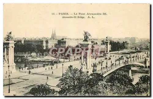 Cartes postales Paris Le Pont Alexandre III