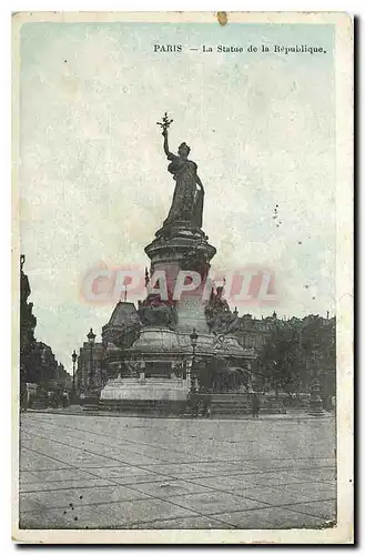 Cartes postales Paris La Statue de la Republique