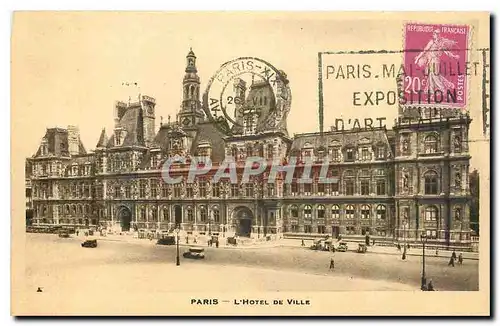 Cartes postales Paris l'Hotel de Ville