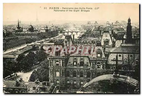 Ansichtskarte AK Paris Panorama des Huits Ponts