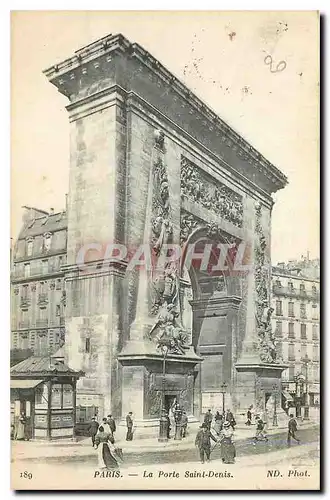 Cartes postales Paris La Porte Saint Denis