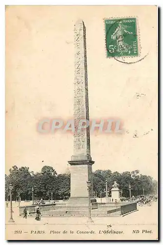 Cartes postales Paris Place de la Concorde l'Obelisque