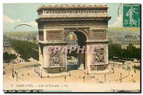 Cartes postales Paris l'Arc de Triomphe