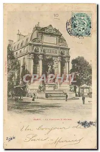 Cartes postales Paris La Fontaine St Michel