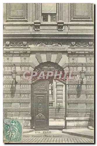 Cartes postales Paris Cour Visconti Vieux Louvre