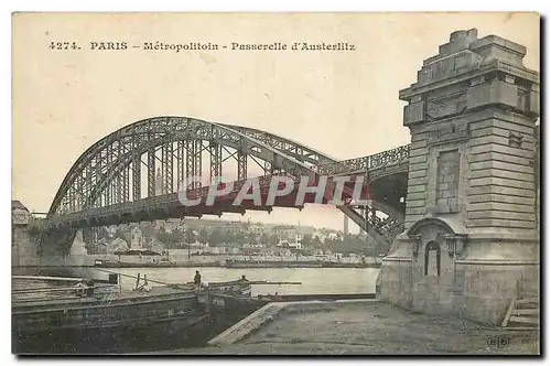 Cartes postales Paris Metropolitoin Paserelle d'Austerliz Metro