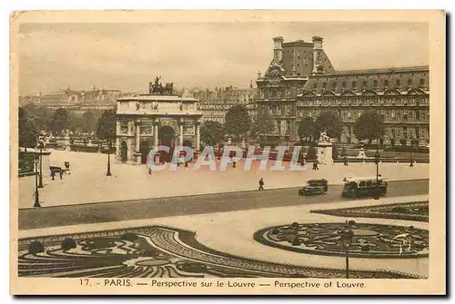 Cartes postales Paris Perspective sur le Louvre