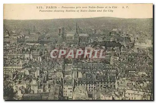 Cartes postales Paris Panorama pris vers Notre Dame et la Cite