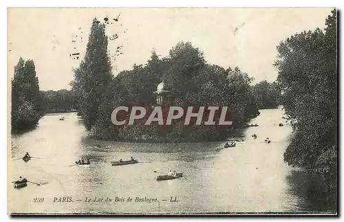 Cartes postales Paris Le lac du Bois de Boulogne