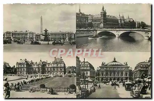 Ansichtskarte AK Paris et ses Merveilles La Place de la Concorde la Conciergerie le palais de Luxembourg