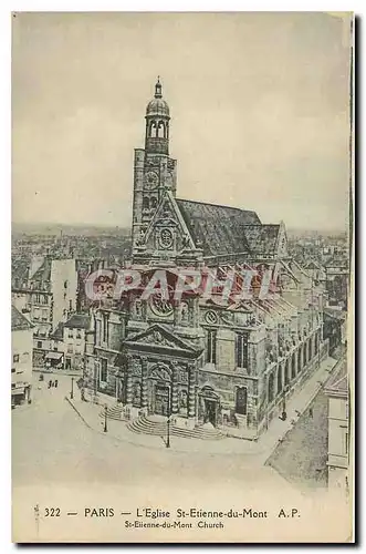 Cartes postales Paris l'Eglise St Etienne du Mont