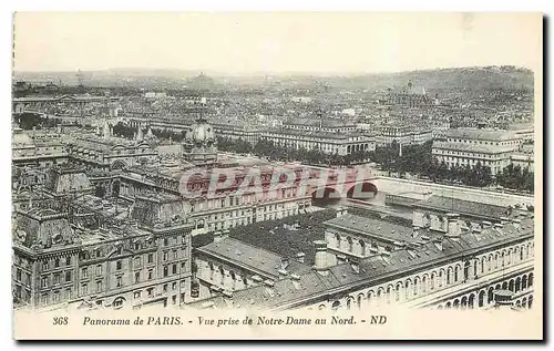 Cartes postales Panorama de Paris Vue prise de Notre Dame au Nord