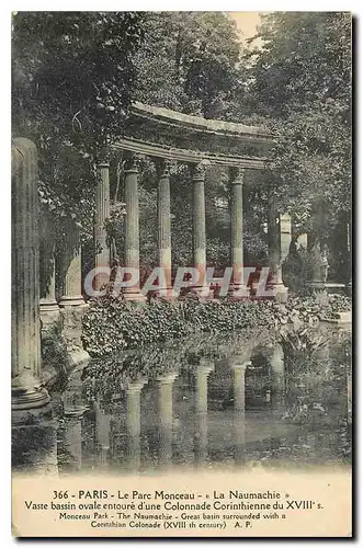 Cartes postales Paris Le Parc Monceau La Naumachie