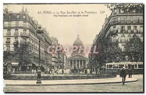 Cartes postales Paris La Rue Soufflot et le Pantheon