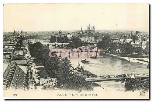 Cartes postales Paris L'Institut et la Cite