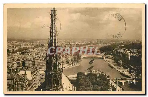 Cartes postales Paris en flanant Vue panoramique prise des Tours de Notre Dame