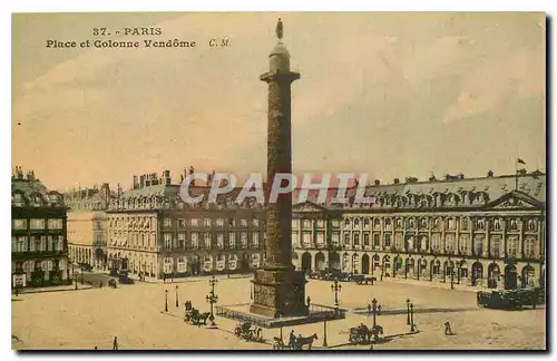 Cartes postales Paris Place et Colonne Vendome