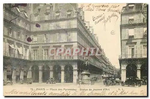 Cartes postales Paris Place des Pyramides Statue de Jeanne D'Arc